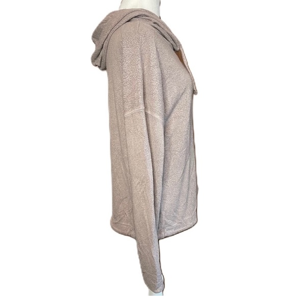 Fila Women’s Taupe Adjustable Cowl Neck Hooded Sweatshirt Hoodie Medium - Picture 2 of 11